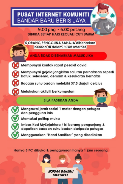 Waktu operasi SOP pusat internet